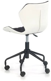 Halmar Detská stolička Matrix, biela/čierna