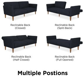 Tmavomodrá rozkladacia pohovka 205 cm Regal - Novogratz