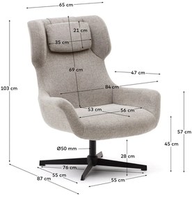 Béžové kreslo Zalina – Kave Home