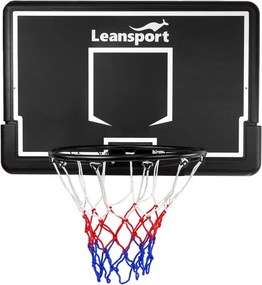LEAN Sport Závesný basketbalový kôš s doskou, záhradný, čierny, 90 cm