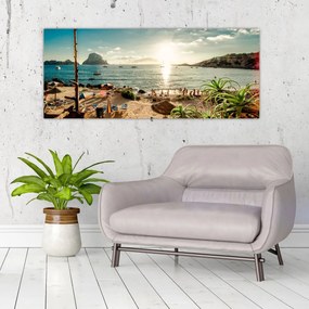 Obraz - Pláž s ľuďmi (120x50 cm)