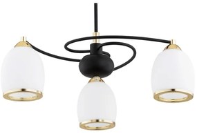 Argon 6144 - Luster na tyči AVILA PLUS 3xE27/15W/230V čierna/zlatá/biela