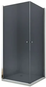 Mexen Pretoria DUO sprchovací kút 90x90cm, 6mm sklo, chrómový profil-šedé sklo, 852-090-090-02-40