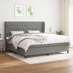 Boxspring posteľ s matracom tmavosivá 200x200 cm látka 3128230