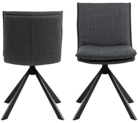 Tmavosivá jedálenská stolička Flynn – Actona