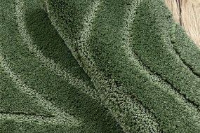 Kúpeľňový koberček SUPREME WAVES vlny, zelený