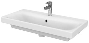 Cersanit S801-221-DSM - Závesná kúpeľňová skrinka s umývadlom MODUO 80 cm biela