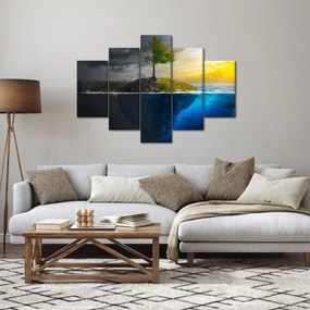 Obraz znázorňujúci dve strany (150x105 cm)