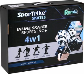 Ramiz Sada kolieskových korčúľ 4 v 1 Korčule pre deti Veľkosť 29-33 Ružová