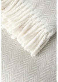 Svetlosivý pléd s podielom bavlny Euromant Skyline, 140 × 180 cm