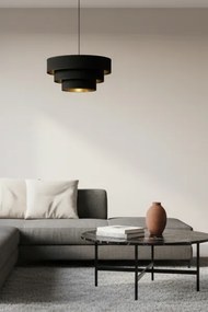 Brilagi - Luster na lanku LUNETA 1xE27/60W/230V pr. 40 cm čierna/zlatá