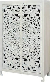 Krémová skrinka z mangového dreva 165x40 cm Kalita – Støraa