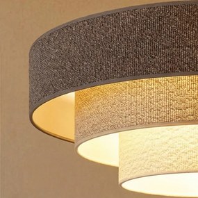Brilagi - Prisadený luster LUNETA 3xE27/60W/230V pr. 80 cm sivá/krémová/biela