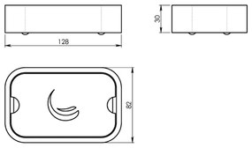Gedy - Mydelnička NINFEA čierna/bambus