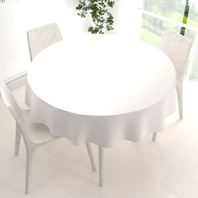 Biante Zamatový okrúhly obrus Velvet Premium SVP-024 Krémovo biely Ø 130 cm