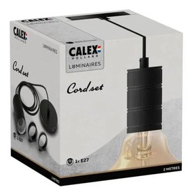Calex Retro závesné svietidlo, 1-plameňové, čierna