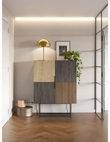 Skrinka v dekore duba v hnedo-prírodnej farbe 100x130 cm Titan – Marckeric