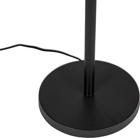 Stojaca lampa čierna s tienidlom svetlohnedá 50 cm - Simplo