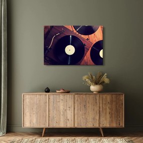 Obraz gramofónových dosiek (90x60 cm)