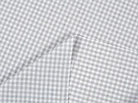Biante Dekoračný behúň na stôl Rebeka RE-015 Svetlo sivo-biela kocka malá 45x140 cm