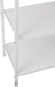 Biely antik kovový policový regál so šuplíkom Valio White - 54*38*140cm