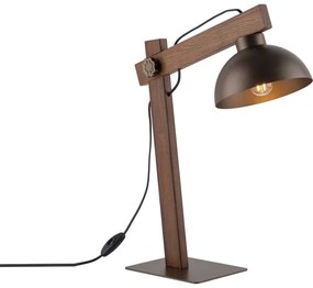 Stolná lampa OSLO 1xE27/15W/230V orech/hnedá