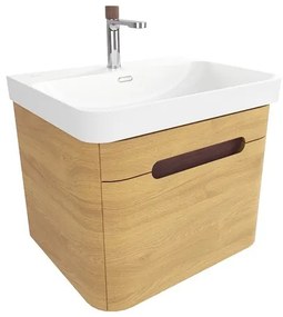 Kúpeľňová skrinka s umývadlom SAT Fusion 57,5x43x45 cm dub medový mat SATFUSION60DMUBA