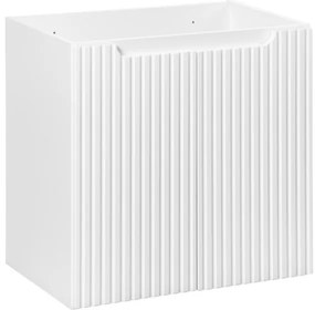 Závěsná skříňka Nova White Beyond s deskou a umyvadlem 60 cm bílá/dub evoke