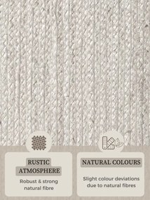 Koberec Hanse Home Jute Braided Rangpur biely ovál