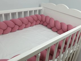Vulpi Mantinel do postieľky Vrkoč 240 cm Handmade Farba: bordová