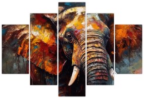 Obraz - Maľba slona (150x105 cm)
