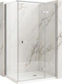 Rea Atlas, sprchovací kút 80 (dvere) x 90 (stena), pravá strana, 6mm číre sklo, chrómový profil, KPL-K4463
