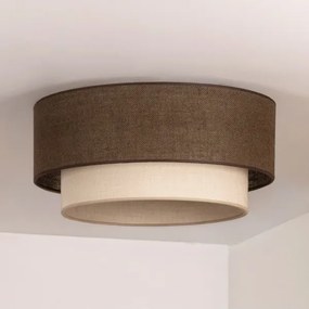 BRILAGI - LED stropné svietidlo BOHO ECO 1xE27/10W/230V pr. 40 cm hnedá/krémová