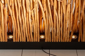 Stojacia lampa Natural Paravent 180cm natural longan wood
