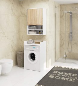 Kúpeľňová skrinka FIN H934 W64 2D 1P biela / dub sonoma