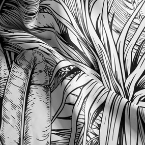 ZATEMŇOVACÍ ZÁVES NA KRÚŽKOCH NERINA 140X250 CM LISTY