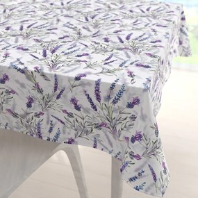 Biante Teflónový štvorcový obrus TF-072 Levandule na bielom 80x80 cm