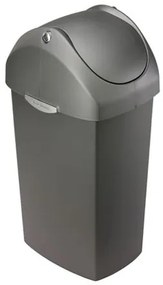 Kôš s hojdacím vekom 60 l šedý plast, sivá