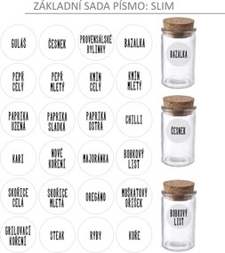 Sada 24ks hranatých koreničiek s bambusovým viečkom (24 x 100 ml) - VILDE