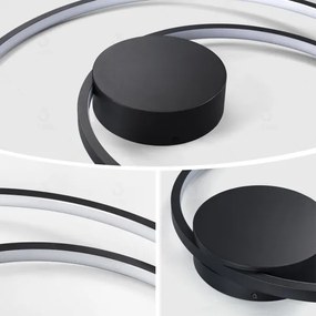 Brilagi - stmievateľné LED stropné svietidlo TWISTER LED/105W/230V Ø100 cm čierne + DO