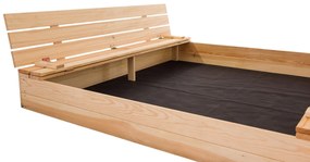 Drevené pieskovisko s lavičkami 150 cm