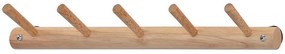 Drevený vešiak s háčikmi Gc7316-5 prírodný
