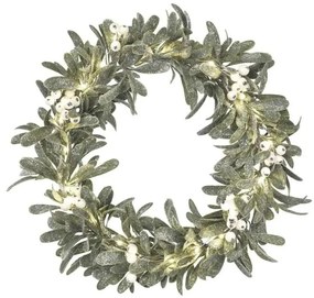 LED vianočný veniec 25× LED, napájanie 3× AA, priemer 35 cm