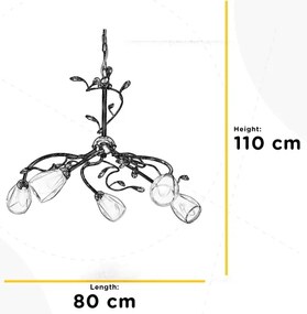 ONLI - Luster na reťazi SHARON 5xE14/6W/230V