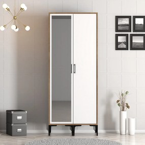Šatníková skriňa Kiara RS (orech + biela). Akcia -15%. Vlastná spoľahlivá doprava až k Vám domov. 1088542