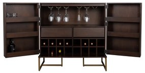 Vinotéka v dekore exotického dreva na 24 fliaš, 100x100 cm Class - Dutchbone