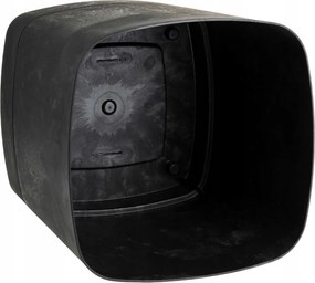 Plastový květináč s podmiskou Cubi 30x30 cm černý beton