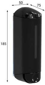 MARPLAST MARPLAST, SHOWER MEDIUM dávkovač tekutého mydla 250ml, čierna, A94703