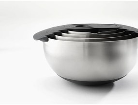 Misy v lesklo striebornej farbe v súprave 9 ks Nest 100 Collection – Joseph Joseph