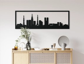 drevko Obraz Tokio panoráma Rozmer obrazu: 29,5 x 89 cm, Farba dekorácie: Čierna